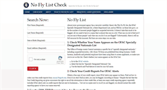 Desktop Screenshot of noflylistcheck.org