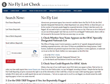 Tablet Screenshot of noflylistcheck.org